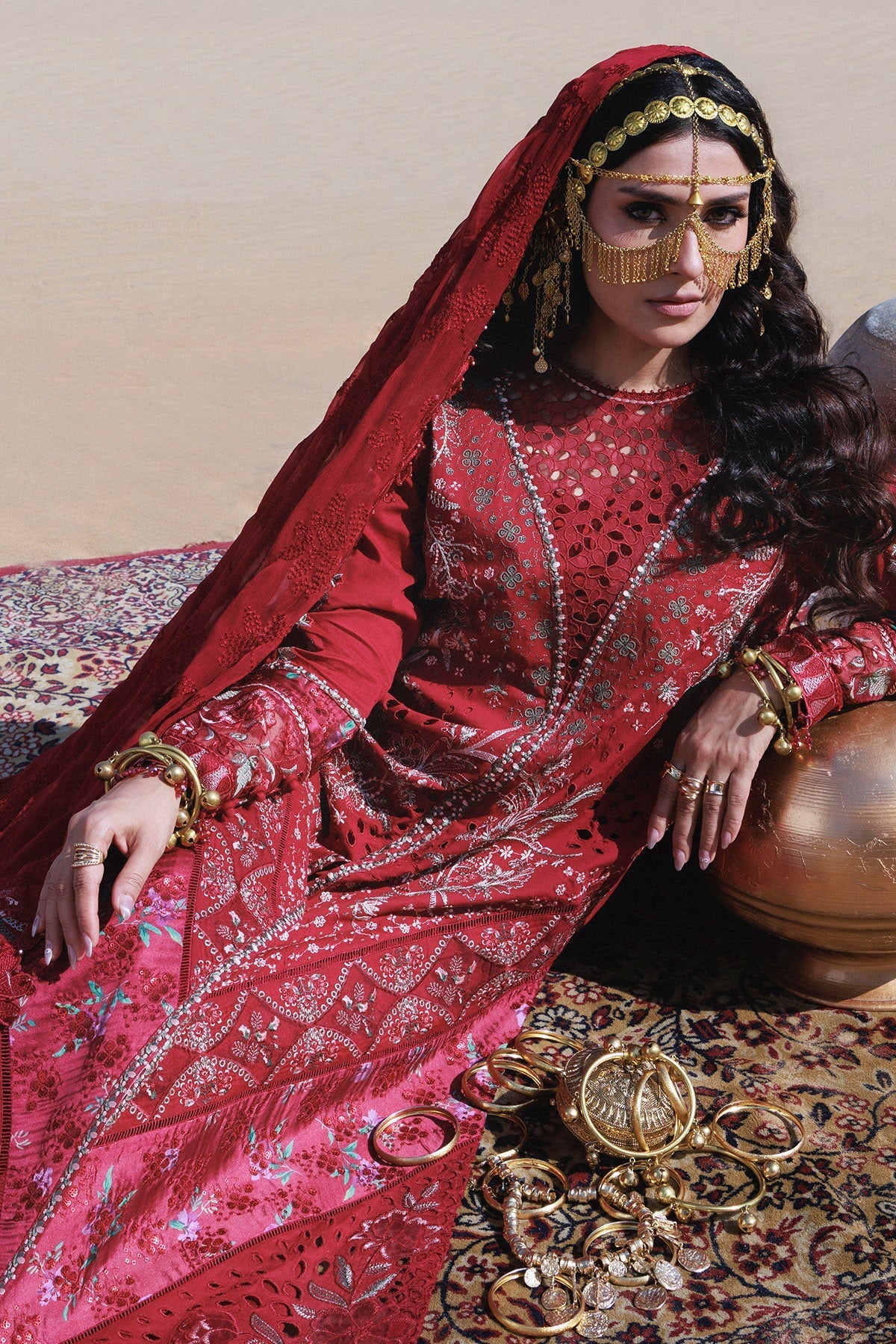 Nureh | Aman Luxe | Kiraz NE-230 - Luxury Dress - available at Maria Faisal in UK and USA.