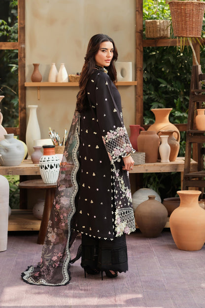 Maryam Hussain | Luxury Lawn 26 | Noir - Luxury Dress - available at Maria Faisal in UK and USA.
