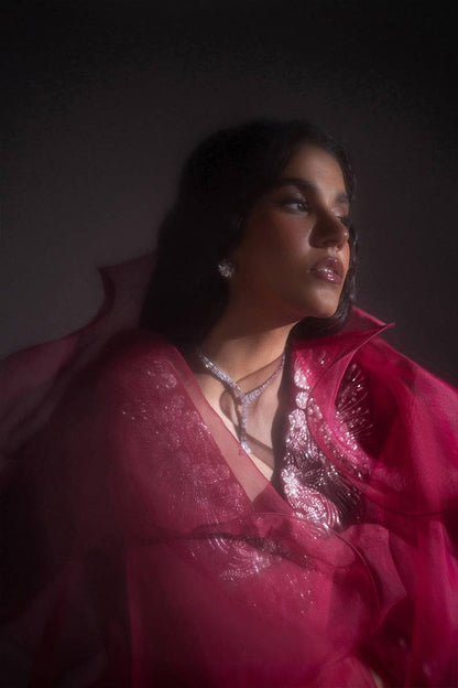 Caia | Luxury Velvet Edit 25 | Fuchsia by Maria Faisal - Registered Vendor of : Caia - type : Ladies Clothes - 100% original wedding dresses