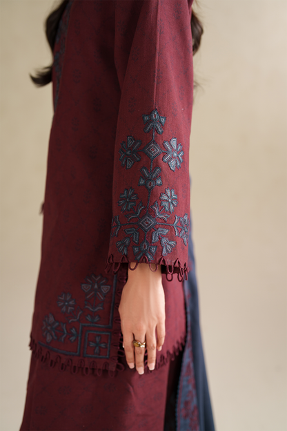Iznik | Winter Chapter 25 | UE-592 Printed Khaddar - Casual Dress - available at Maria Faisal in UK and USA.