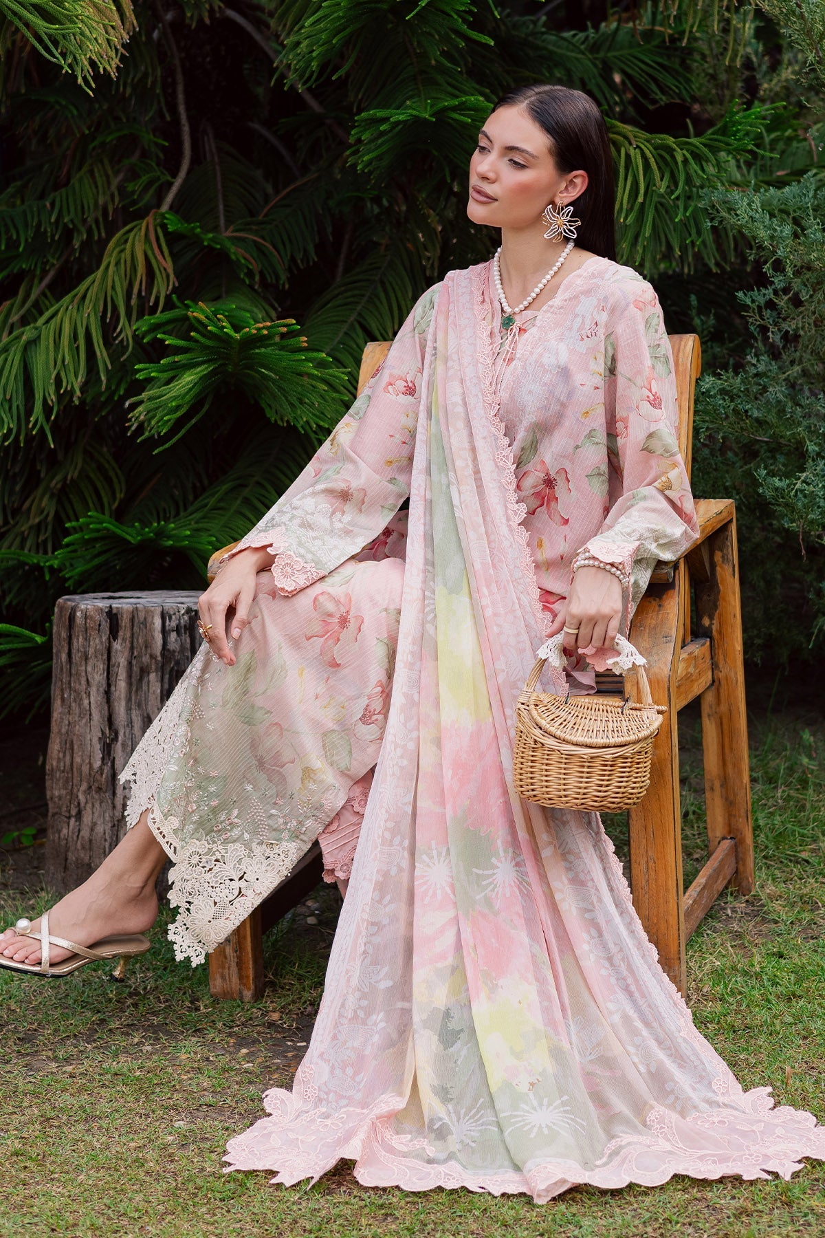 Nureh | Gardenia Lawn 26 | NSG-208 - Dress - available at Maria Faisal in UK and USA.