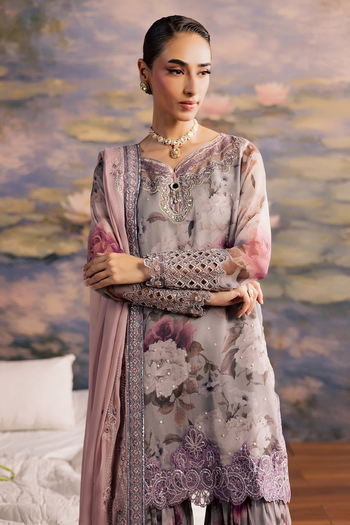 Nureh | Fancy Formal 26 | NP-786 - Formal Dress - available at Maria Faisal in UK and USA.