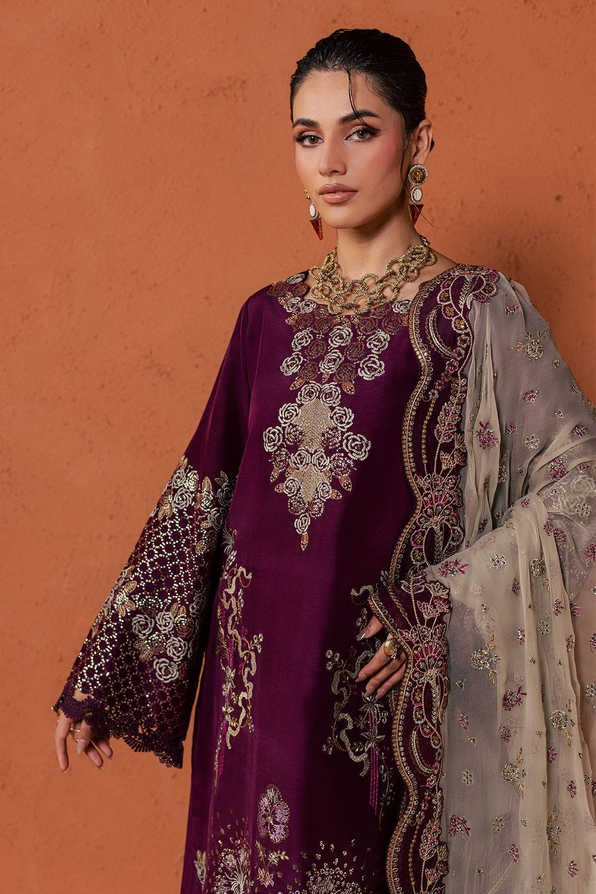 Nureh | Fancy Formal 26 | NP-829 - Formal Dress - available at Maria Faisal in UK and USA.