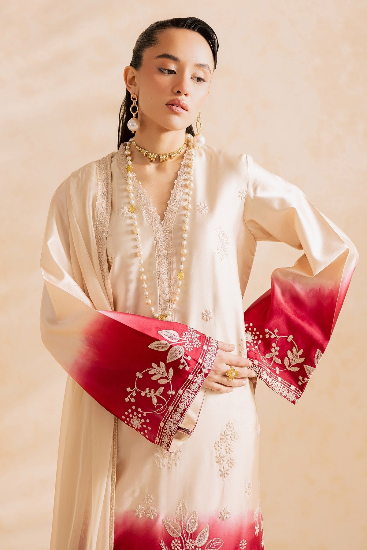 Nureh | Shades of Summer | NP-728 - Luxury Dress - available at Maria Faisal in UK and USA.