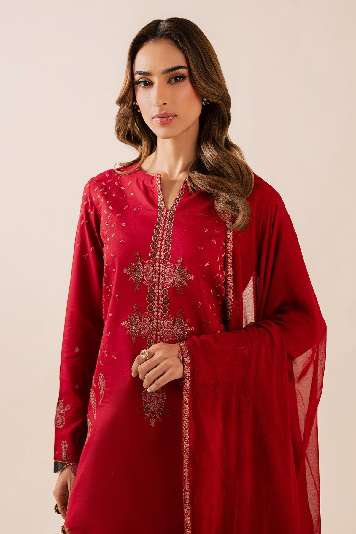 Nureh | Shades of Summer | NP-751 - Luxury Dress - available at Maria Faisal in UK and USA.