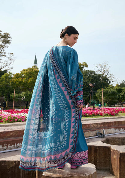 Kahf Premium | Prints Collection 26 | KPS-4A FALAK ARA - Luxury Dress - available at Maria Faisal in UK and USA.