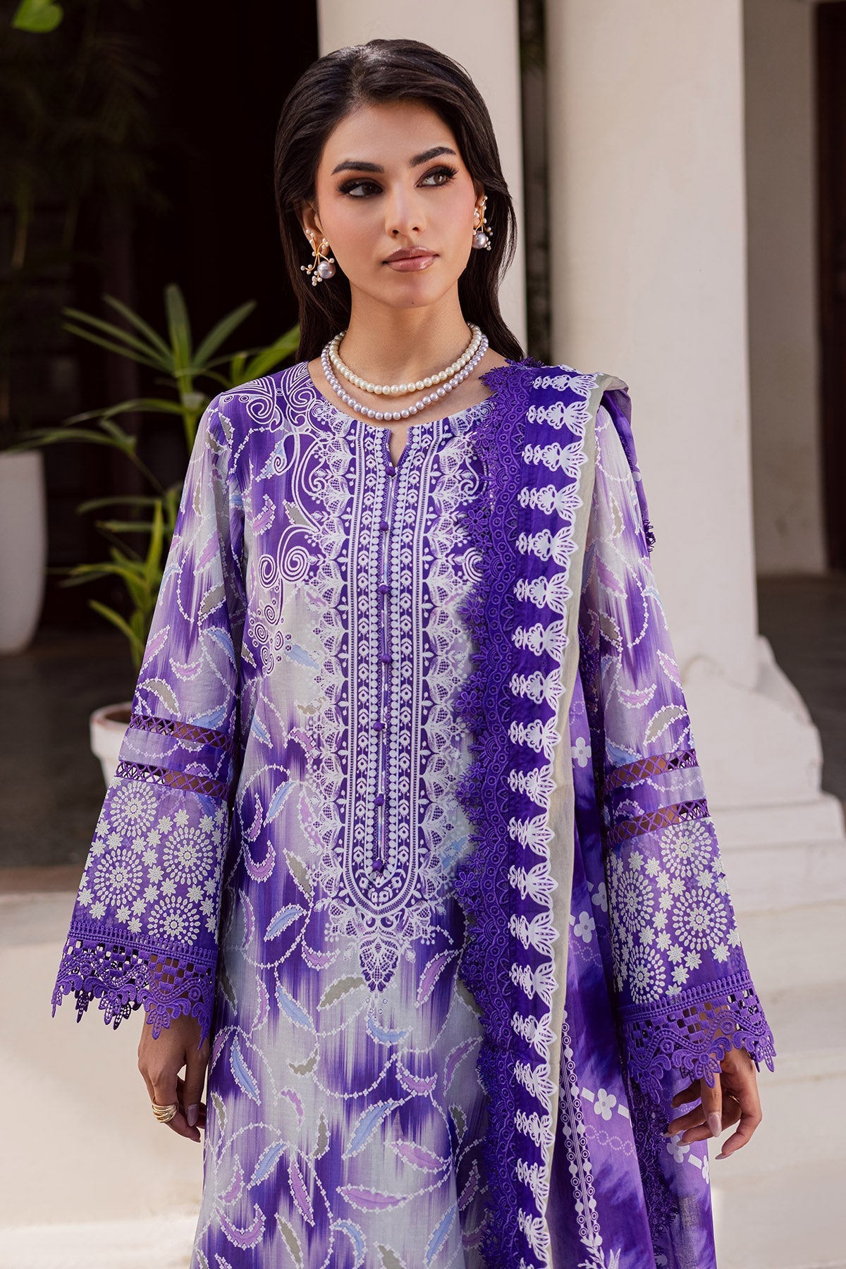 Nureh | Rania Prints | NR-05 - Casual Dress - available at Maria Faisal in UK and USA.