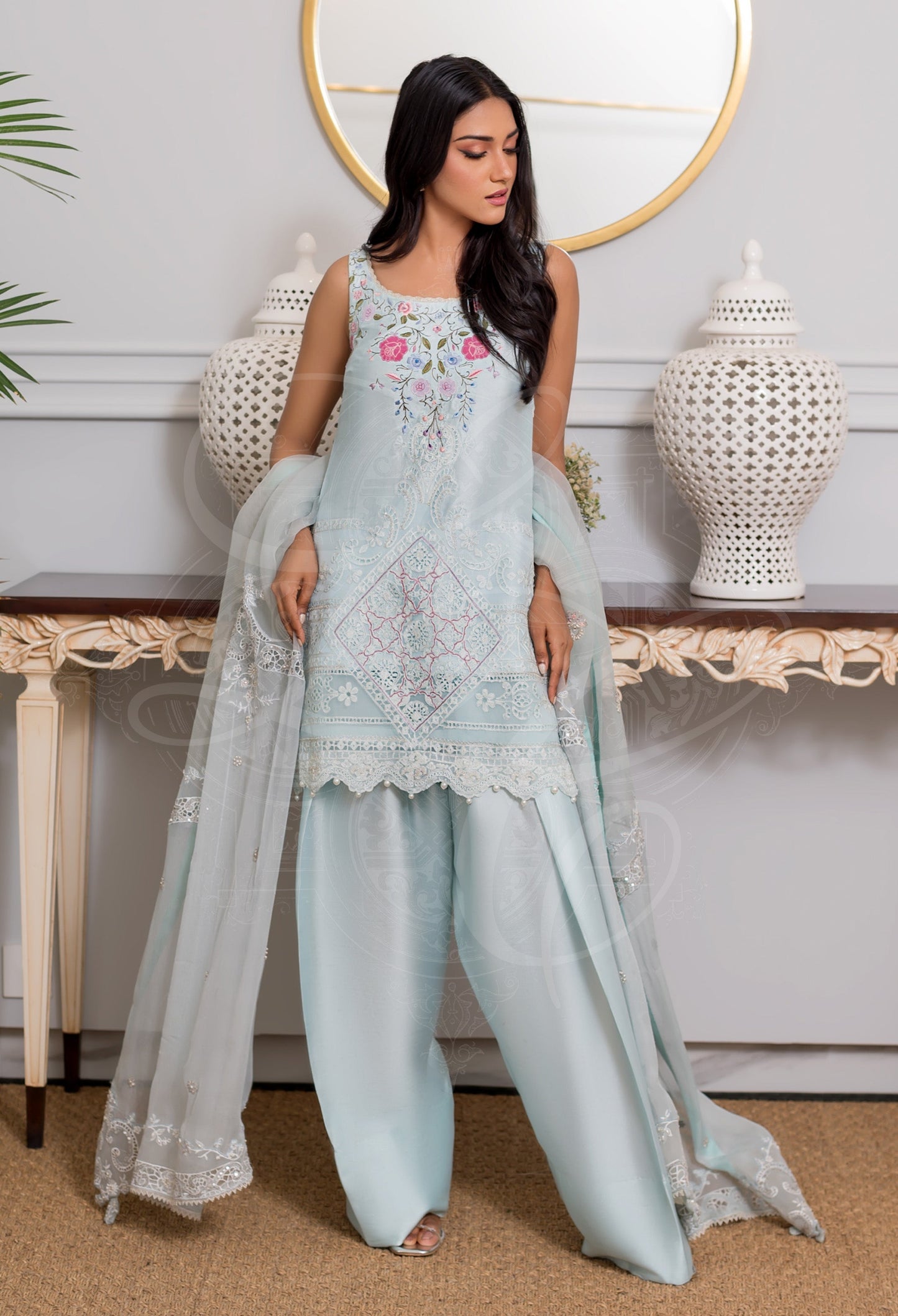 Layla Chatoor | Pret A Porter | LC-40 - Luxury Dress - available at Maria Faisal in UK and USA.