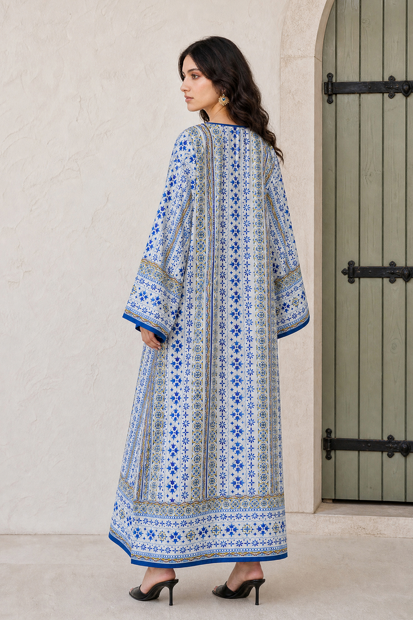 Saad Shaikh | Ease Fall Edit 26 | D-03 Kaftan - Casual Dress - available at Maria Faisal in UK and USA.