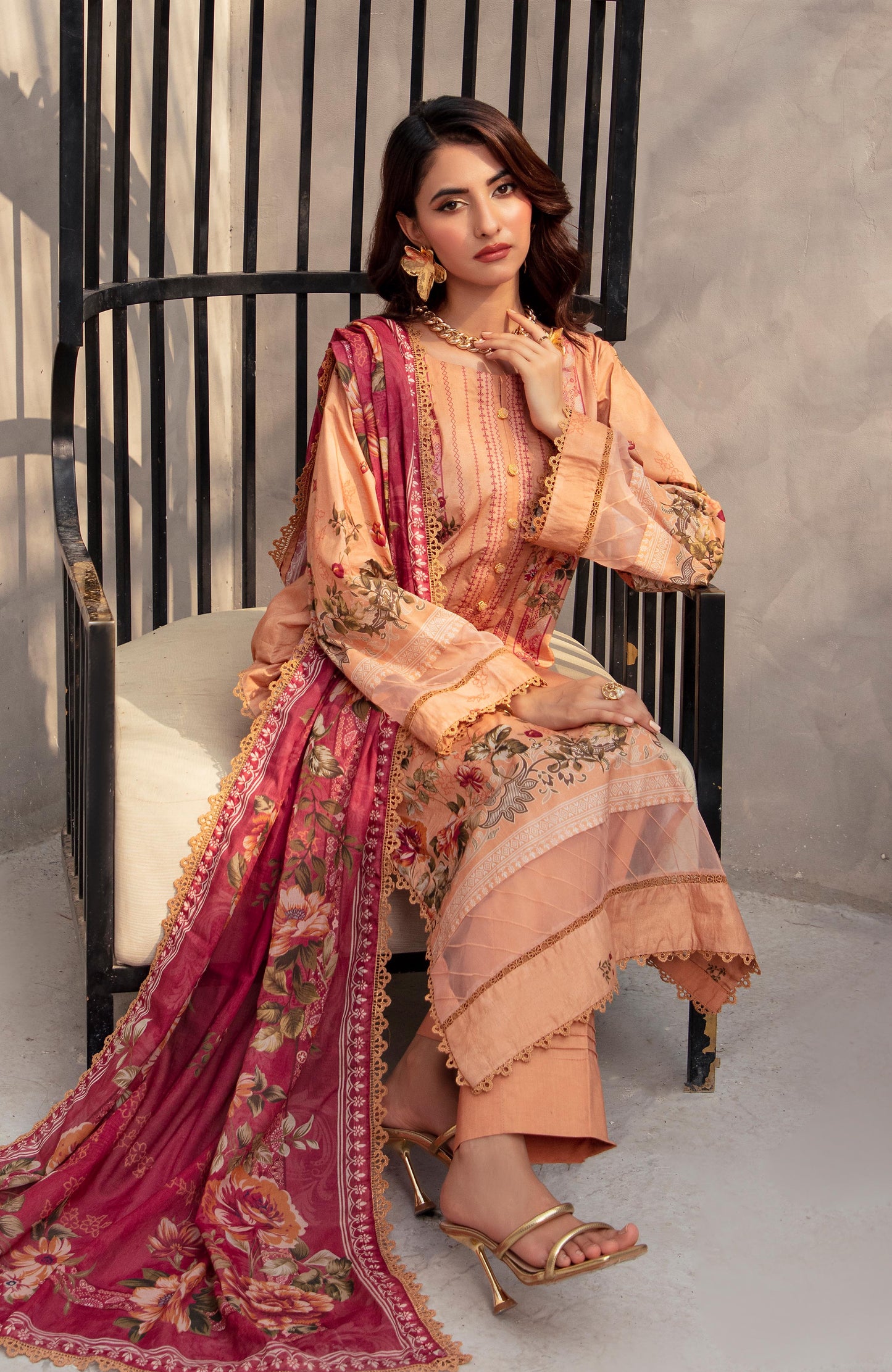 Alzohaib | Digital Printed Cambric | Colors Digital Cambric 3 Piece-CDC-2-25-03 - Ladies Clothes - Maria Faisal