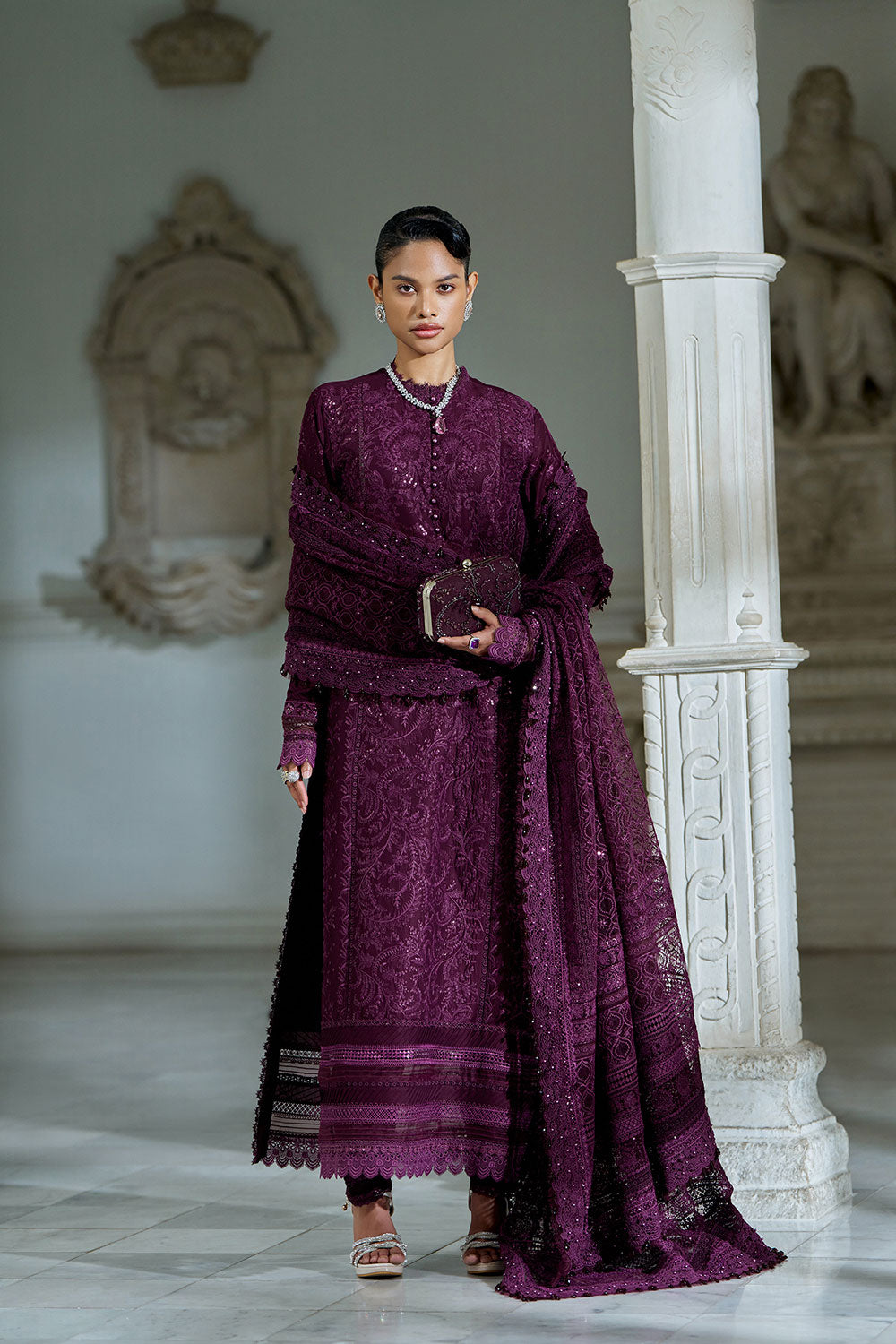 Sobia Nazir | Luxury Lawn Eid 26 | 3B - Luxury Dress - available at Maria Faisal in UK and USA.