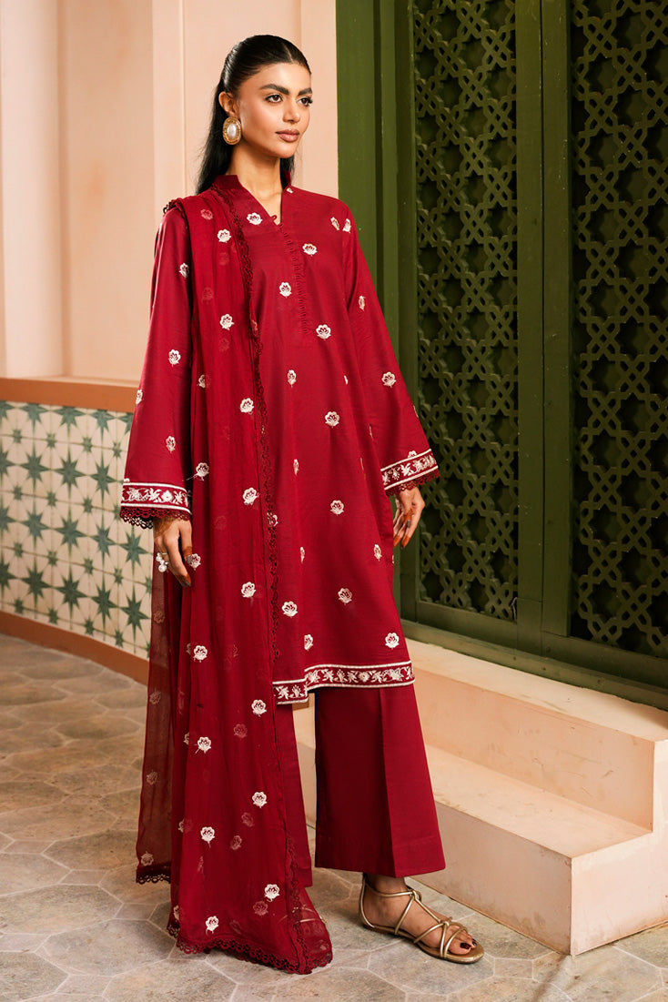 Marjjan | Leya Collection | MBL-99 (MAROON) - Luxury Dress - available at Maria Faisal in UK and USA.