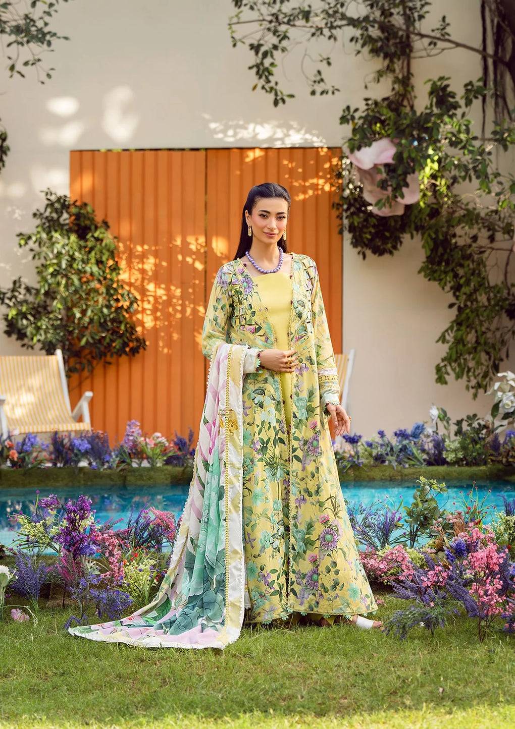 Elaf Premium | Prints 25 | EPS-7A DAISY FIELDS by Maria Faisal - Registered Vendor of : Elaf Premium - type : Ladies Clothes - 100% original wedding dresses