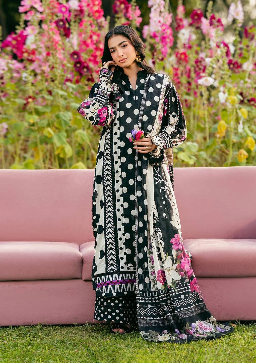 Elaf Premium | Prints 25 | EPS-2B MYSTIC NOIR by Maria Faisal - Registered Vendor of : Elaf Premium - type : Ladies Clothes - 100% original wedding dresses