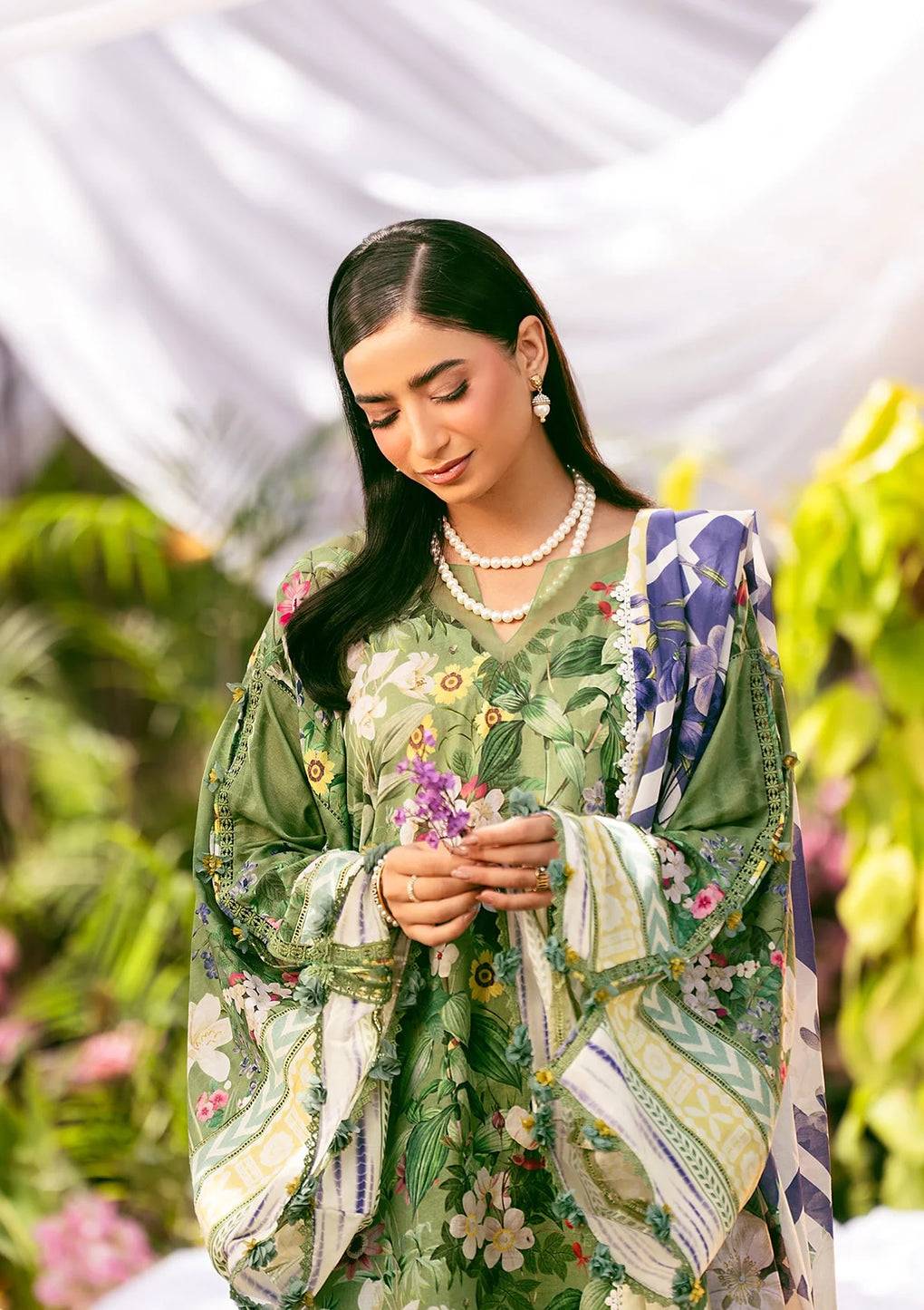 Elaf Premium | Prints 25 | EPS-1B GREEN EDEN by Maria Faisal - Registered Vendor of : Elaf Premium - type : Ladies Clothes - 100% original wedding dresses