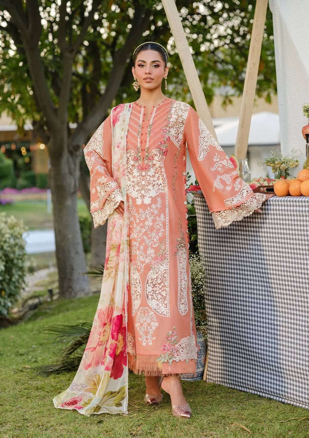 Elaf Premium | Luxury Lawn 25 | ELH-5A AUTUMN DREAM by Maria Faisal - Registered Vendor of : Elaf Premium - type : Ladies Clothes - 100% original wedding dresses