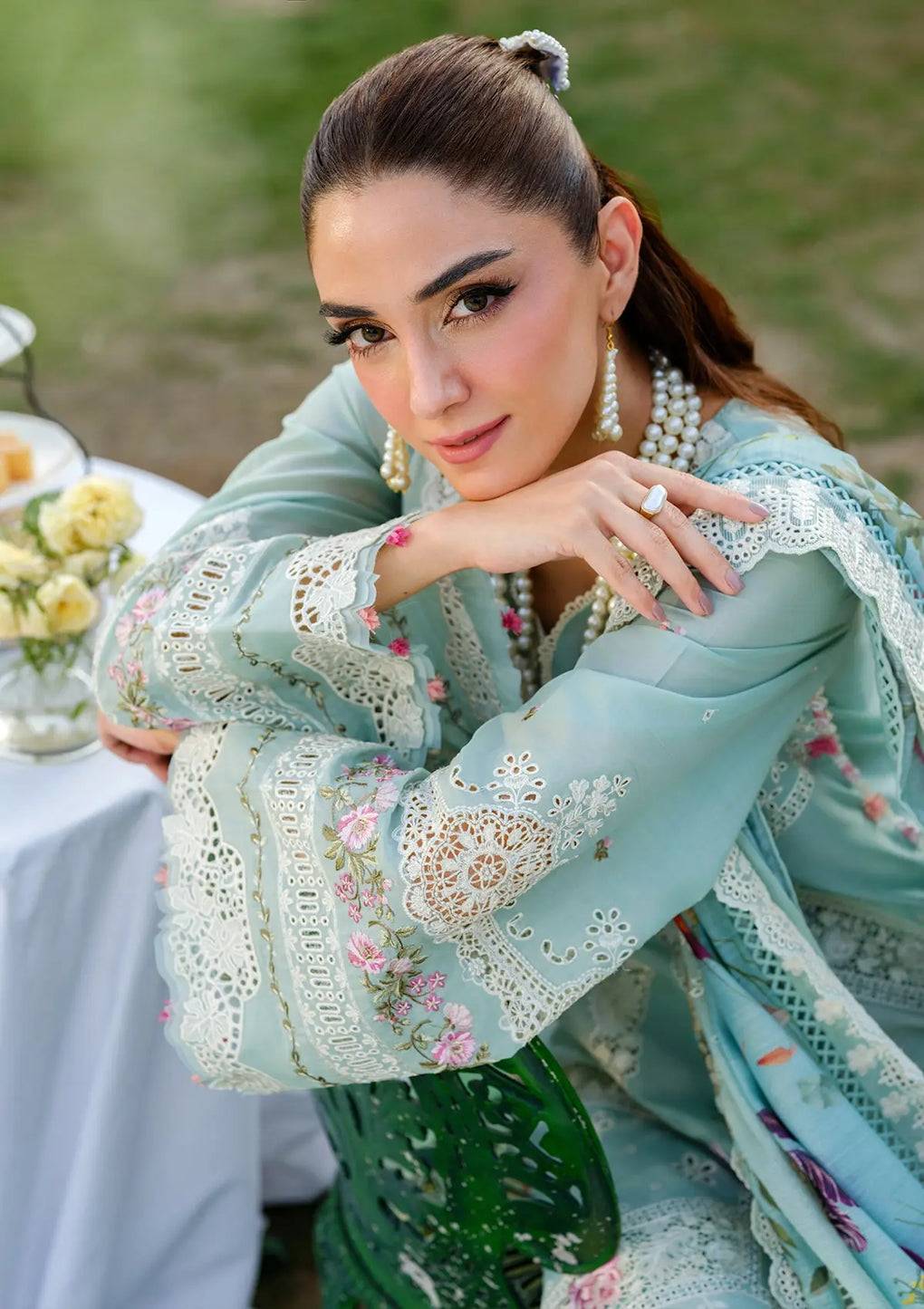 Elaf Premium | Luxury Lawn 25 | ELH-2B ZOYA by Maria Faisal - Registered Vendor of : Elaf Premium - type : Ladies Clothes - 100% original wedding dresses