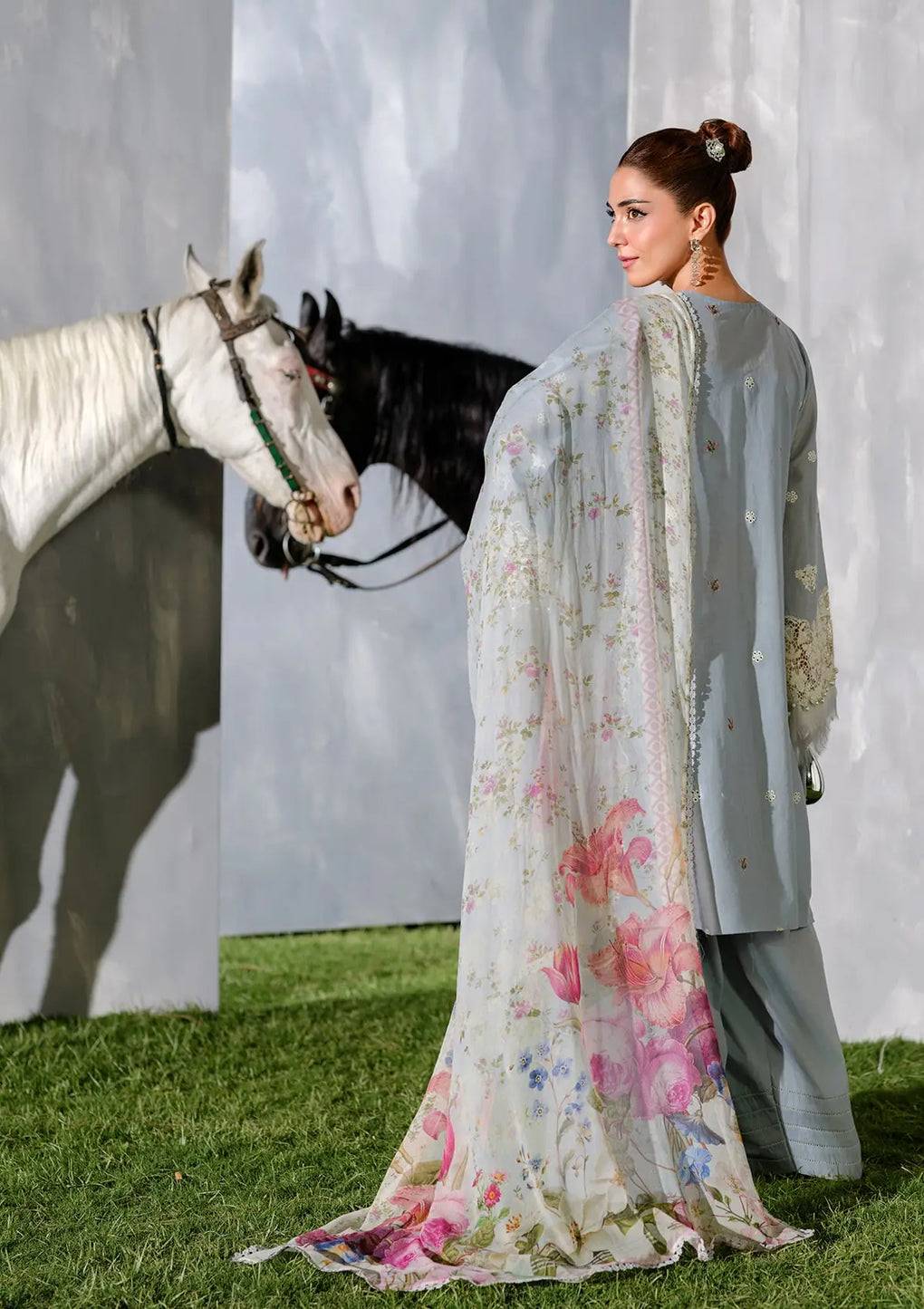 Elaf Premium | Luxury Lawn 25 | ELH-7B ISSABEL by Maria Faisal - Registered Vendor of : Elaf Premium - type : Ladies Clothes - 100% original wedding dresses