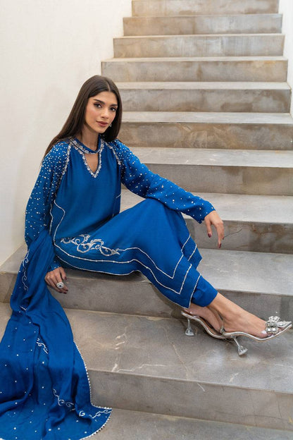 Chic Ophicial | Celenia Pret | Electric Blue by Maria Faisal - Registered Vendor of : Chic Ophicial - type : Ladies Clothes - 100% original wedding dresses