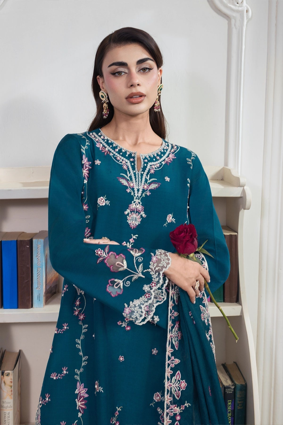 Rangrasiya | Lumeire Silk |Carmin - Luxury Dress - available at Maria Faisal in UK and USA.
