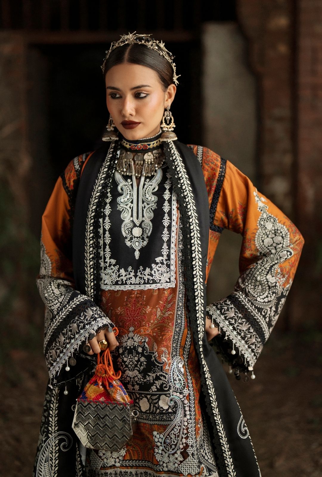 AJR Couture | Sard Sham | Mahrukh - Casual Dress - available at Maria Faisal in UK and USA.