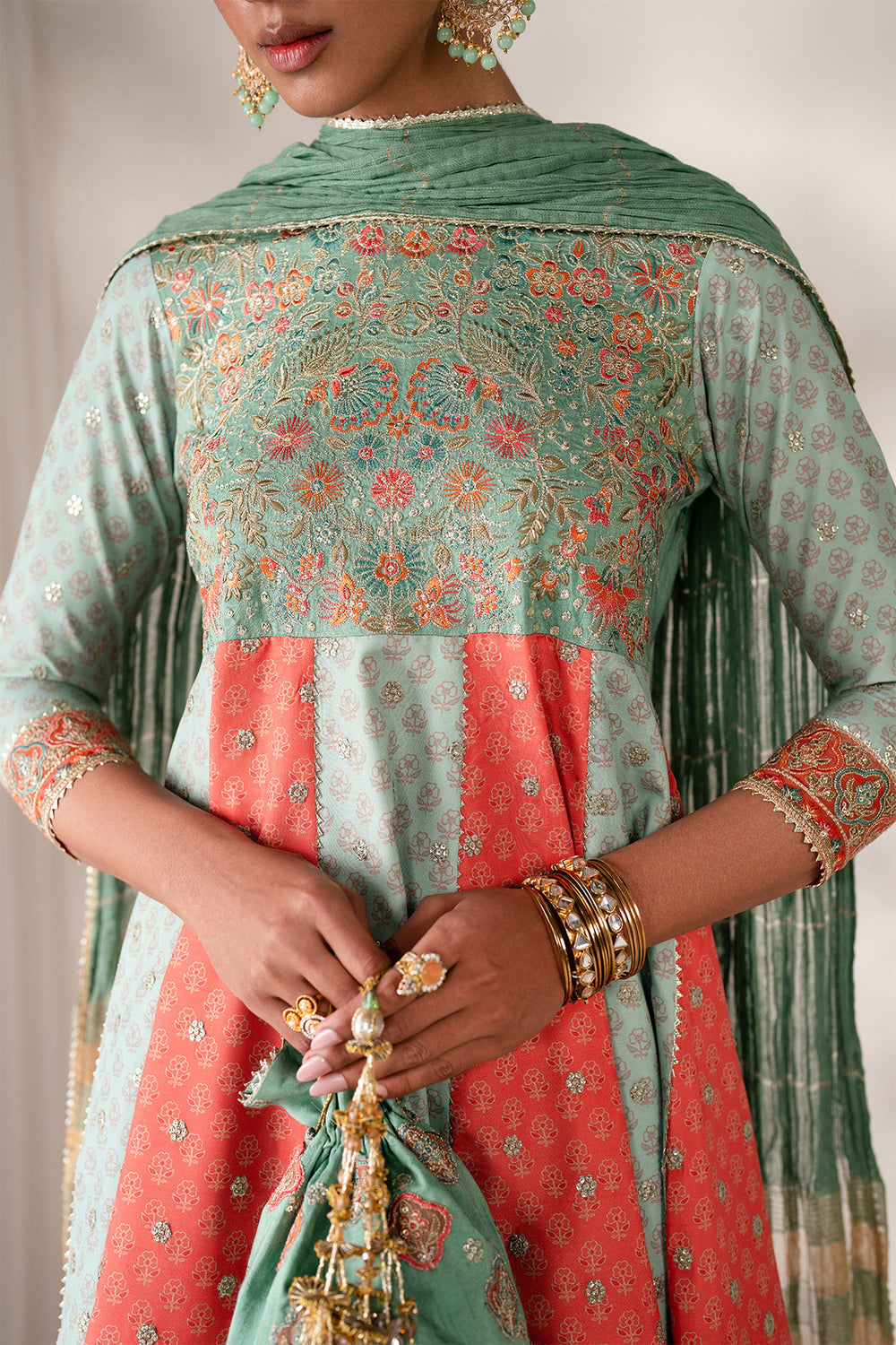 Baroque | Formals Collection | EMBROIDERED SILK UF-4141 - Formal Dress - available at Maria Faisal in UK and USA.