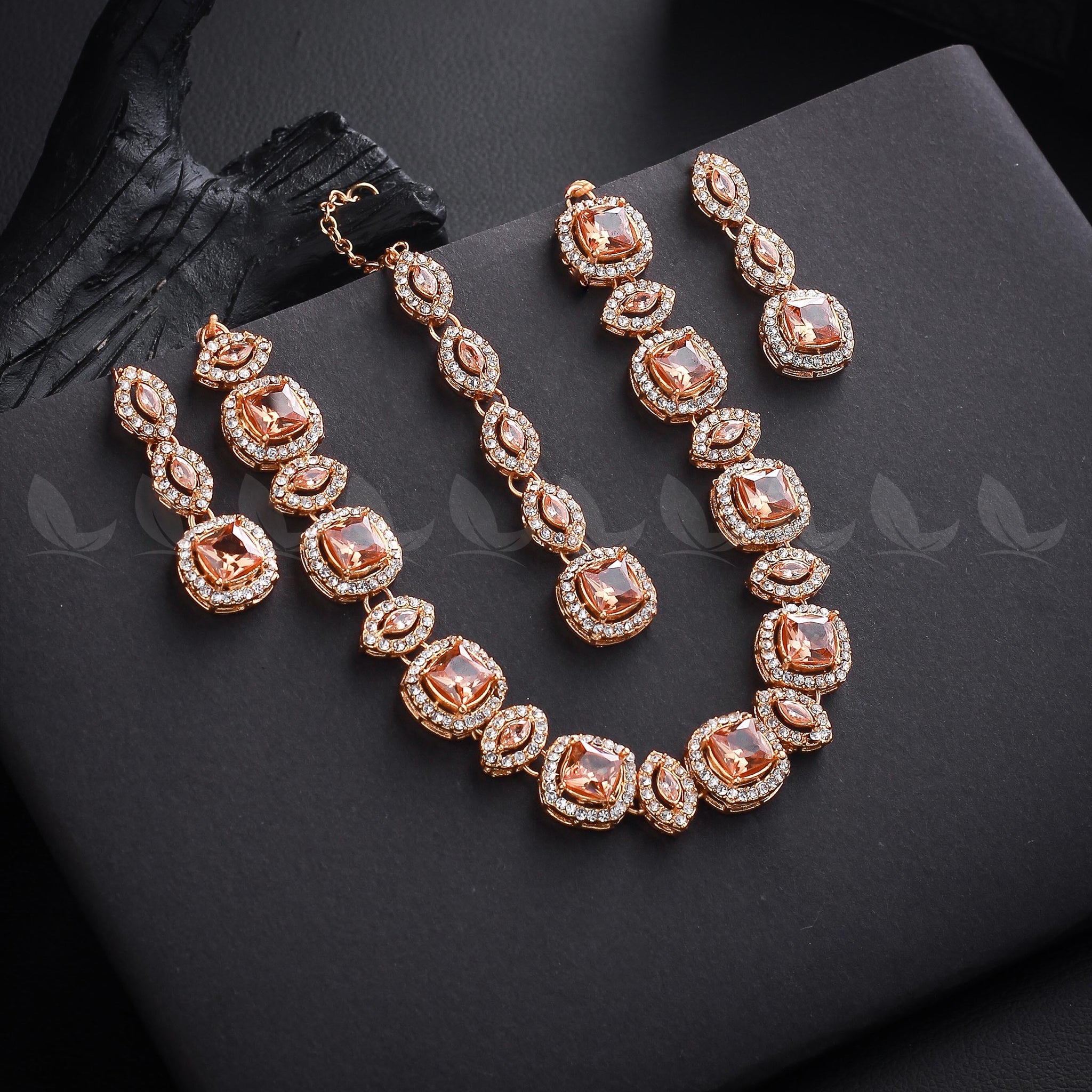 Scabiosa Necklace Set - Designer Dress with Intricate embroidery and embellishments. Shop elegent wedding dress at Maria Faisal.