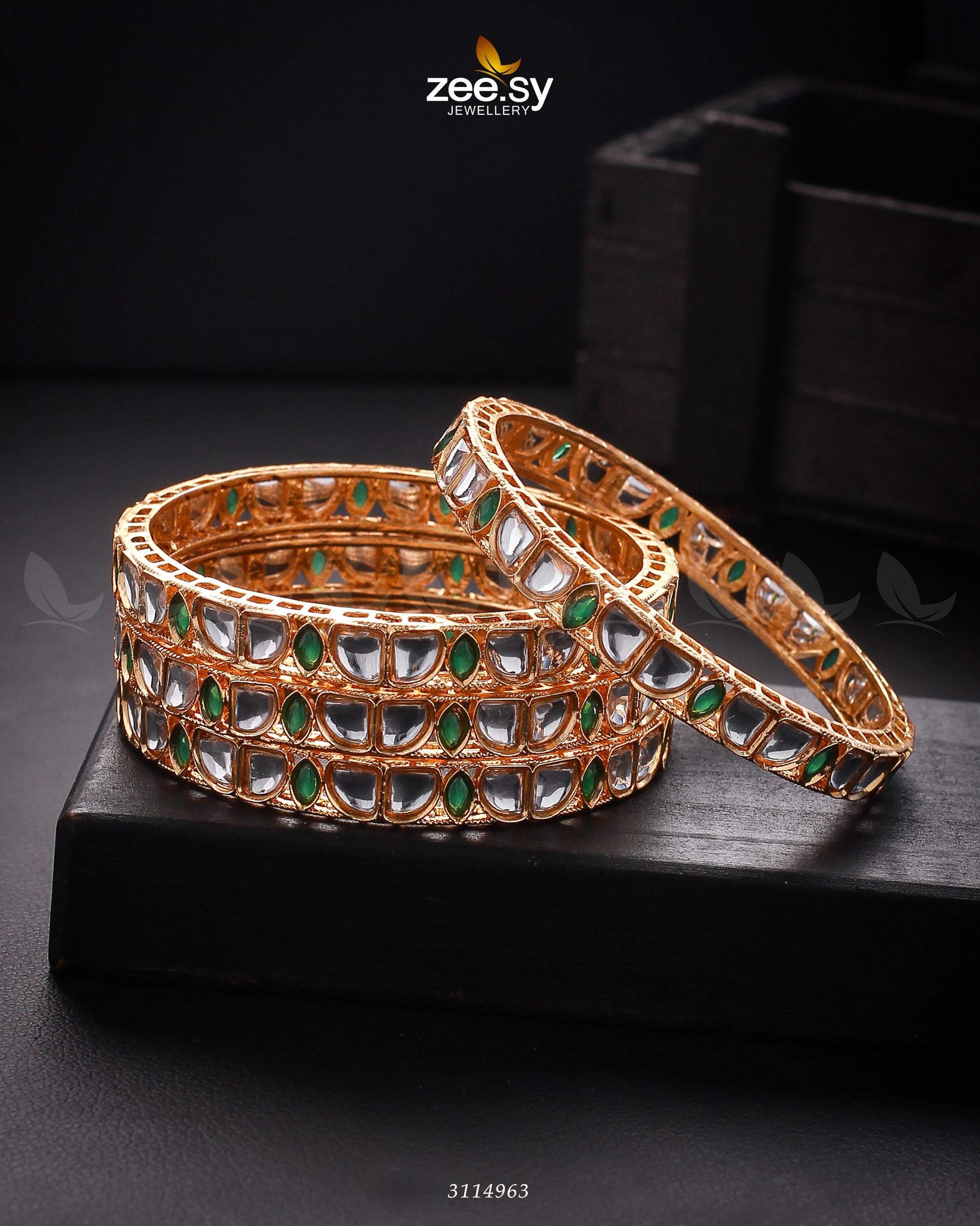 Kavya Bangles - Designer Dress with Intricate embroidery and embellishments. Shop elegent wedding dress at Maria Faisal.
