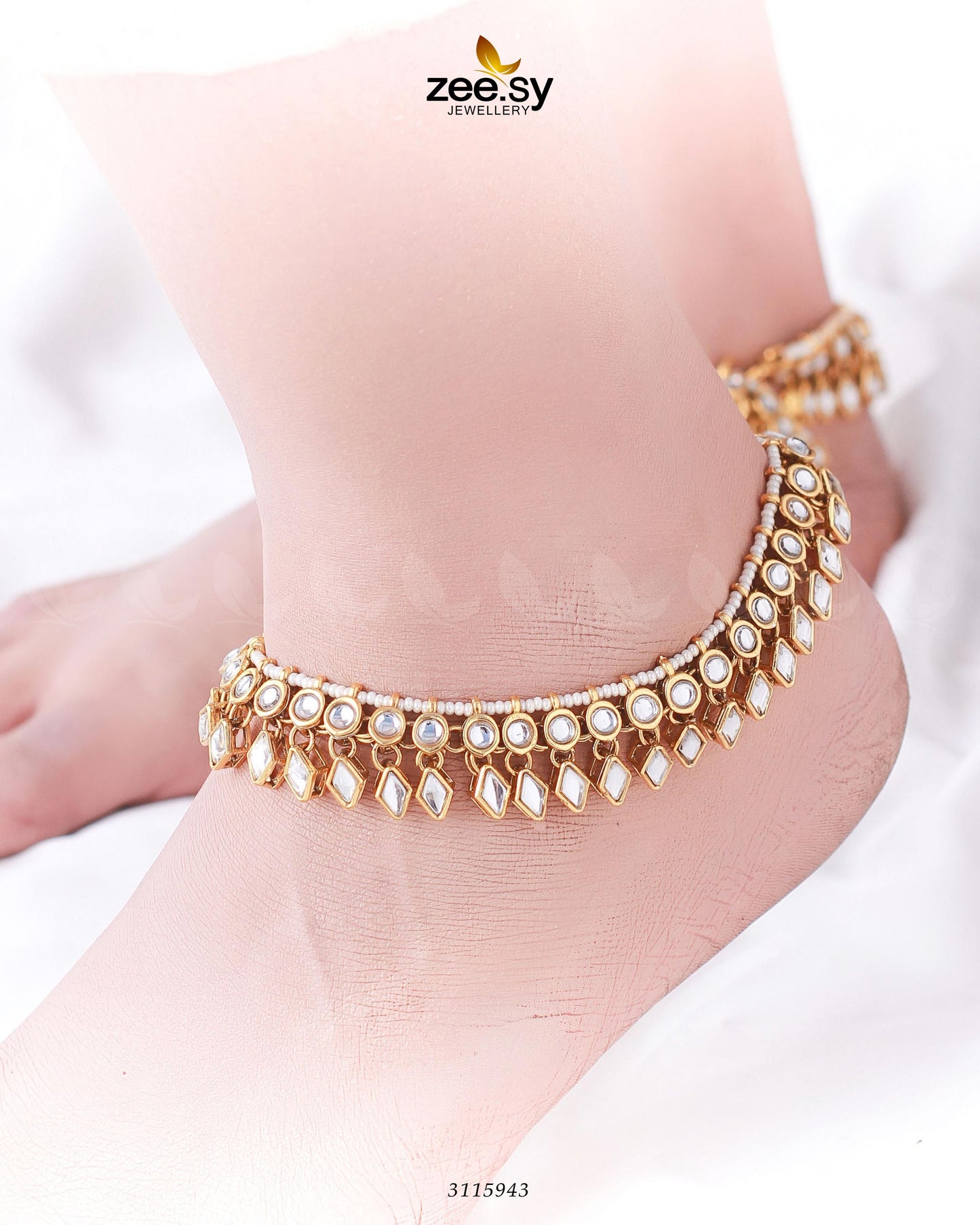 Tsavorite  Anklet - Anklets 