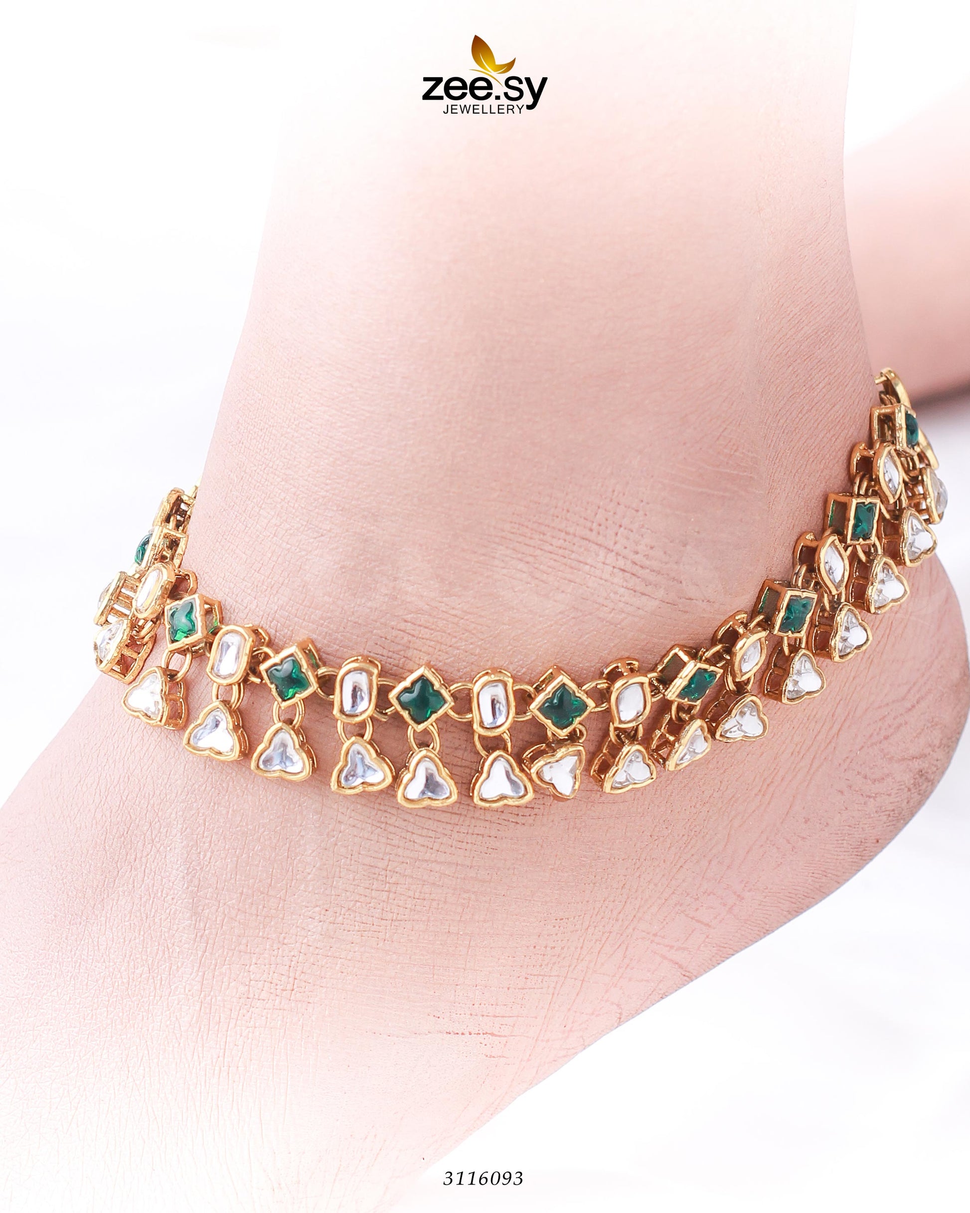 Shungite Anklet - Designer Dress with Intricate embroidery and embellishments. Shop elegent wedding dress at Maria Faisal.