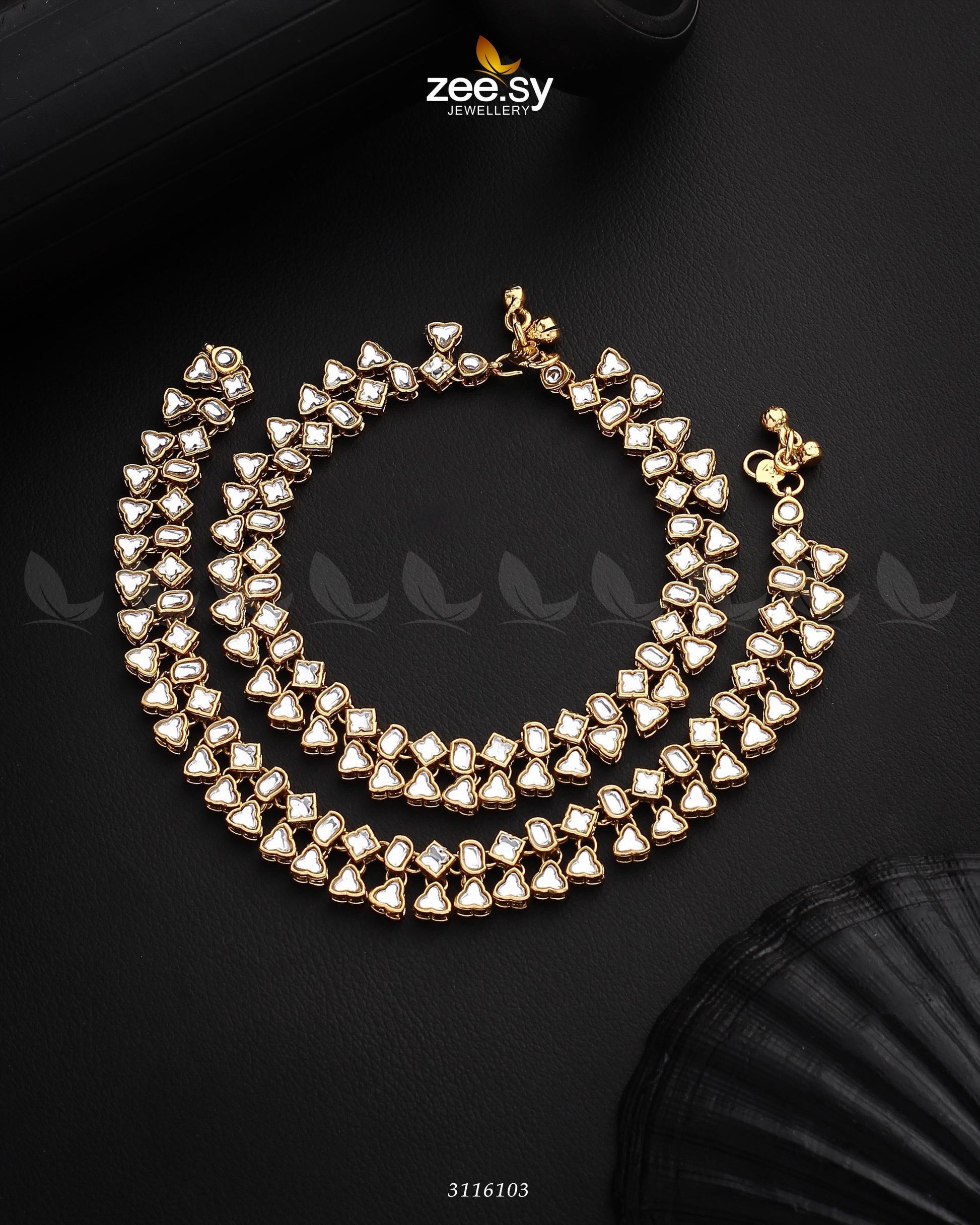 Shungite Anklet - Designer Dress with Intricate embroidery and embellishments. Shop elegent wedding dress at Maria Faisal.