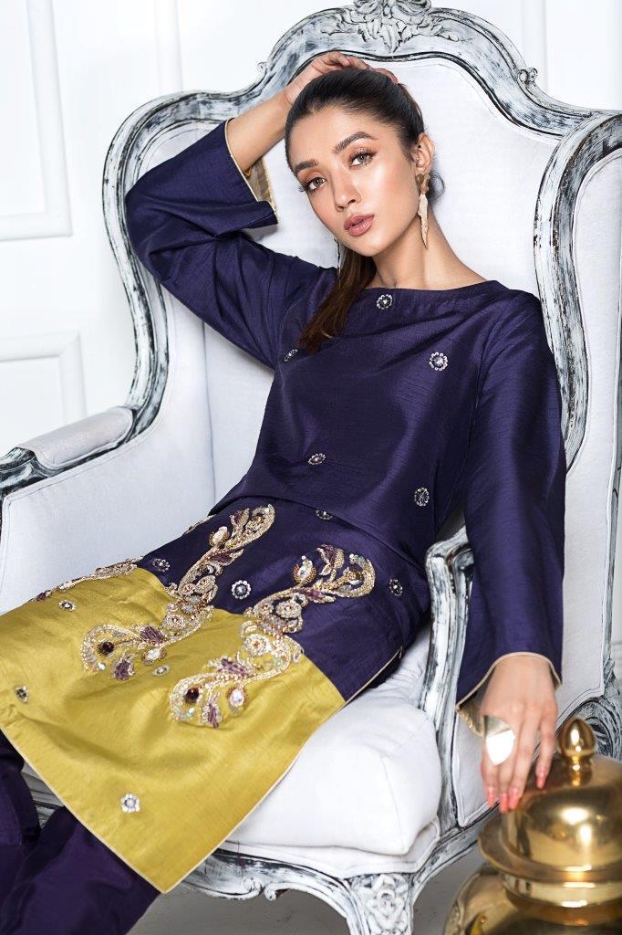 Hana | Eclectic Ready to Wear | Mailanchi - Designer Dress with Intricate embroidery and embellishments. Shop elegent wedding dress at Maria Faisal.