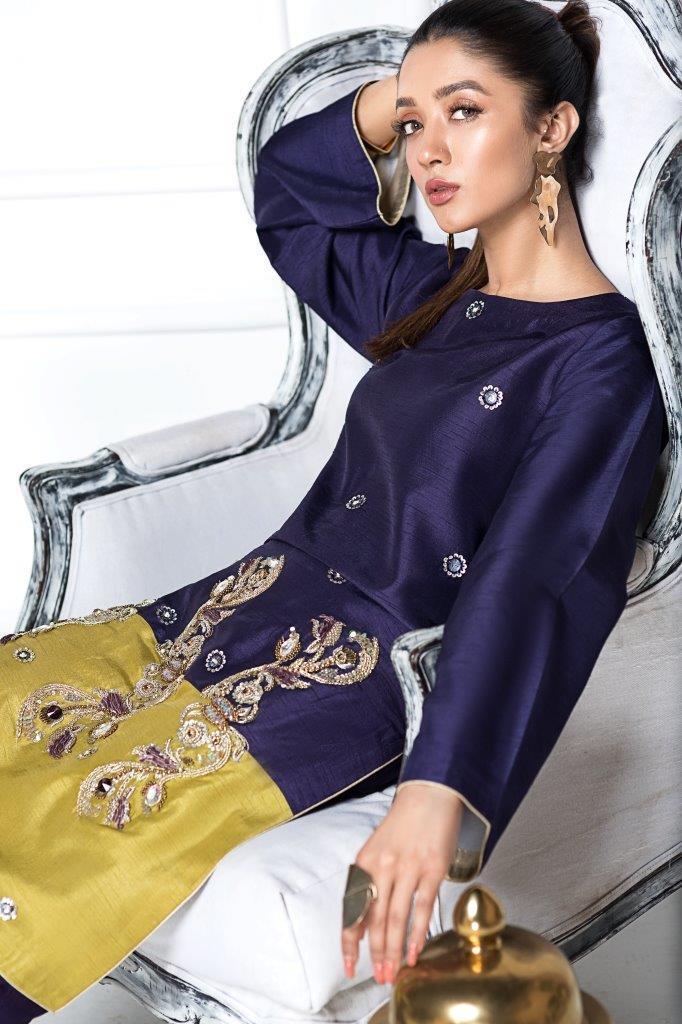 Hana | Eclectic Ready to Wear | Mailanchi - Designer Dress with Intricate embroidery and embellishments. Shop elegent wedding dress at Maria Faisal.