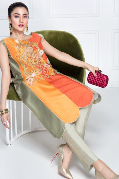 Hana | Eclectic Ready to Wear | Hunter's Green by Maria Faisal - Registered Vendor of : Hana - type : Ladies Clothes - 100% original wedding dresses