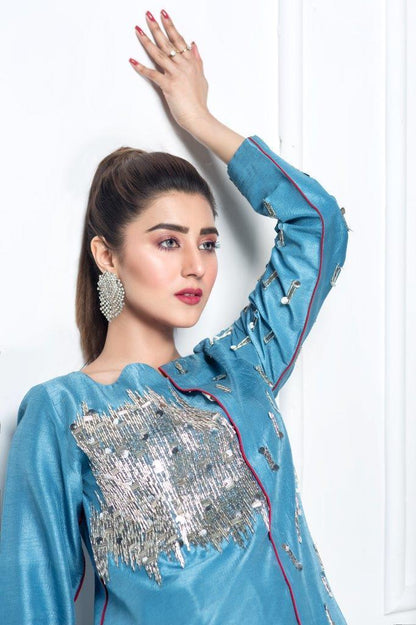 Hana | Eclectic Ready to Wear | Cerulian Spark by Maria Faisal - Registered Vendor of : Hana - type : Ladies Clothes - 100% original wedding dresses