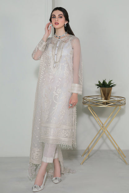Baroque | Formals Collection | EMBROIDERED ORGANZA UF-186 - Formal Dress - available at Maria Faisal in UK and USA.