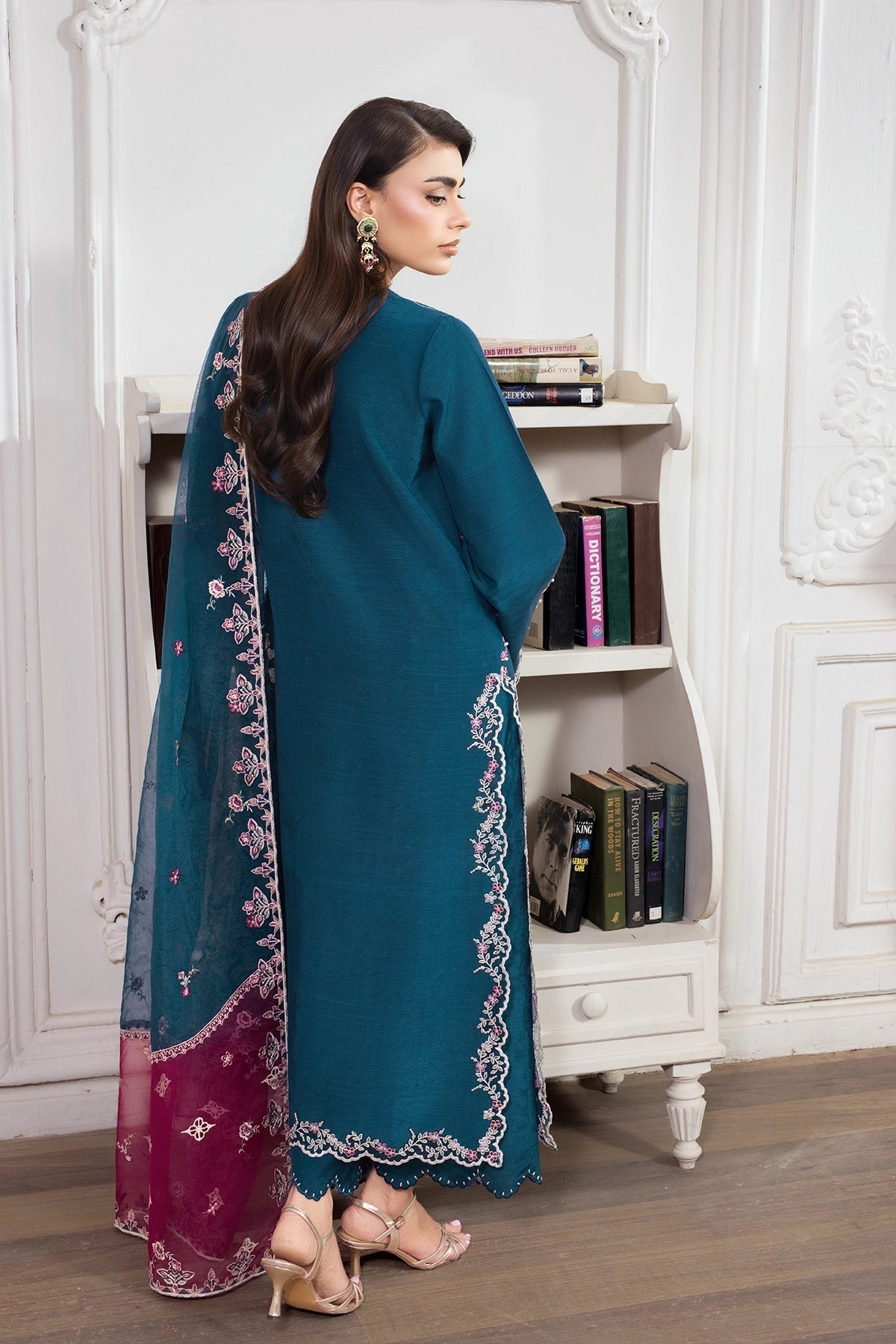 Rangrasiya | Lumeire Silk |Carmin - Luxury Dress - available at Maria Faisal in UK and USA.
