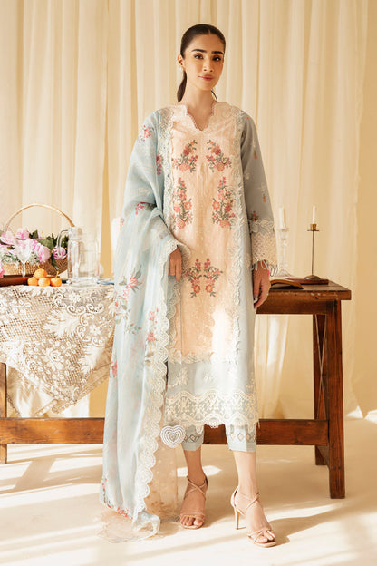 Qalamkar | Qlinekari Luxury Lawn | SQ-15 NEYLAN - Designer Dress with Intricate embroidery and embellishments. Shop elegent wedding dress at Maria Faisal.