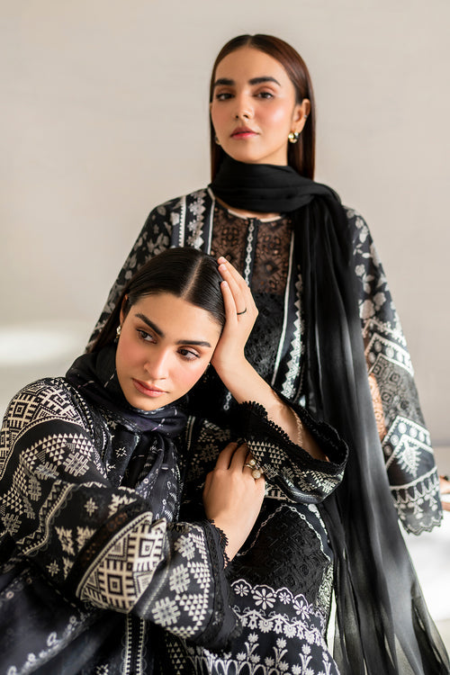 Baroque | Luxury Pret 24 | LAWN UF-671 - Designer Dress with Intricate embroidery and embellishments. Shop elegent wedding dress at Maria Faisal.