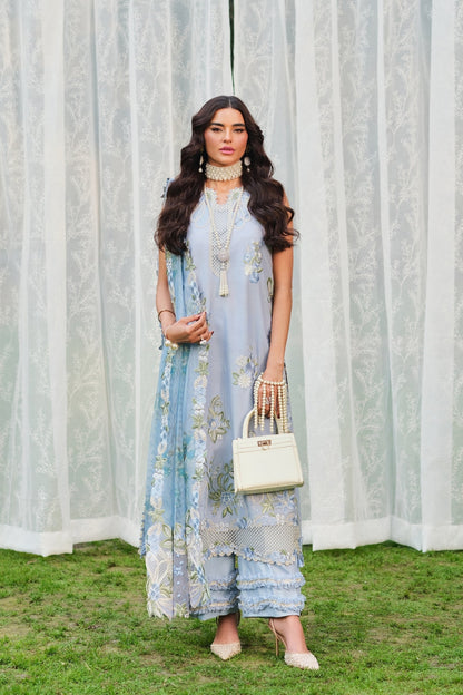 Maryam Hussain | Luxury Lawn 26 | Frost - Luxury Dress - available at Maria Faisal in UK and USA.