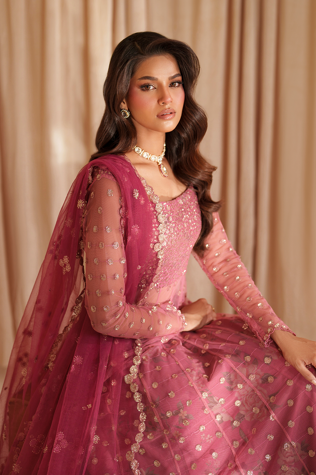 Iznik I Festive Formal I CC-72 Embroidered Net - Ladies Clothes - Maria Faisal