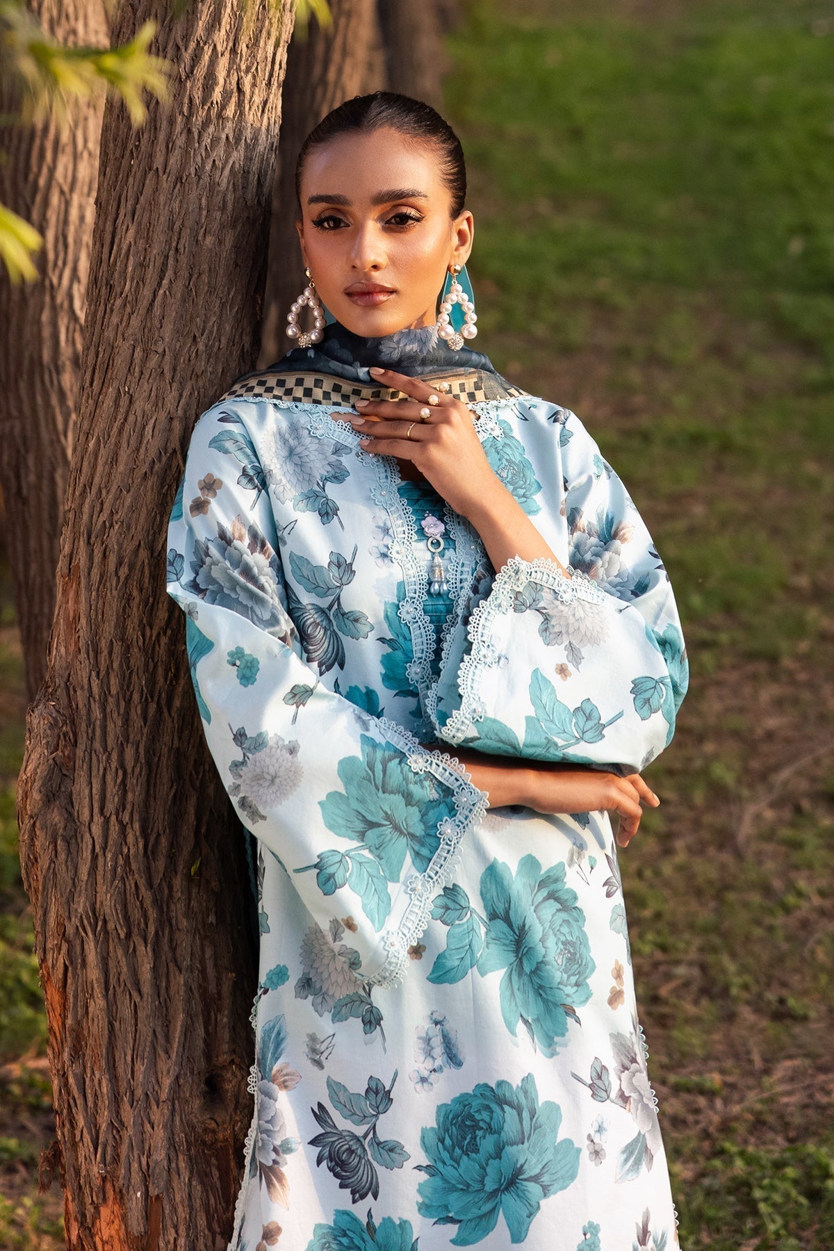 Alizeh | Sheen Lawn Prints 24 | BLUET - Waniyas