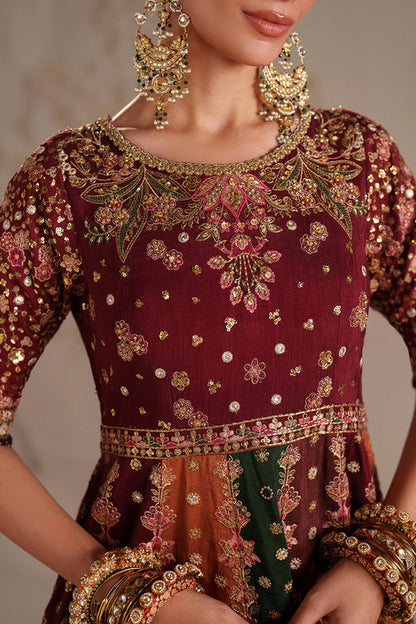 Baroque | Formals Collection | EMBROIDERED RAW SILK UF-4366 - Formal Dress - available at Maria Faisal in UK and USA.