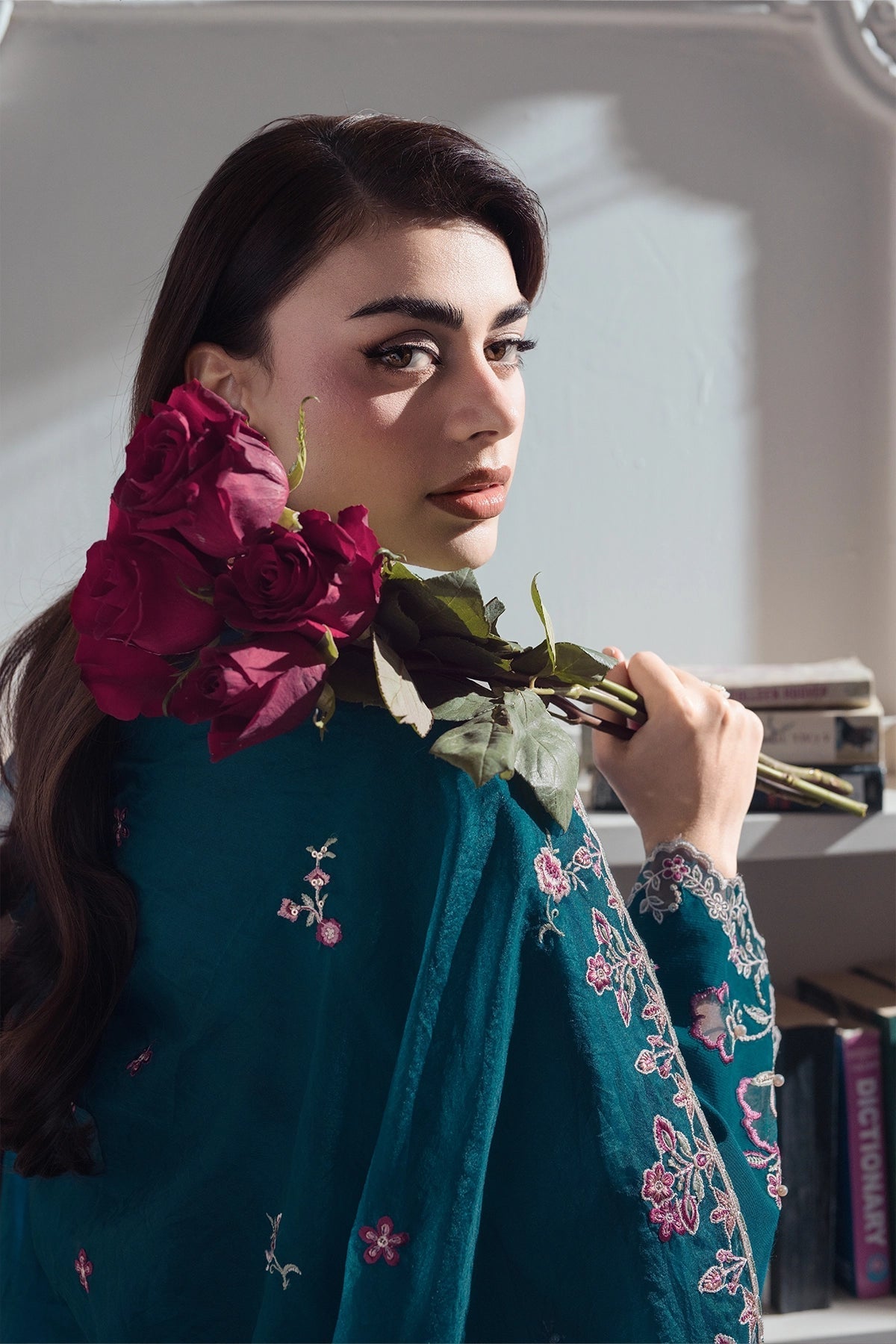 Rangrasiya | Lumeire Silk |Carmin - Luxury Dress - available at Maria Faisal in UK and USA.