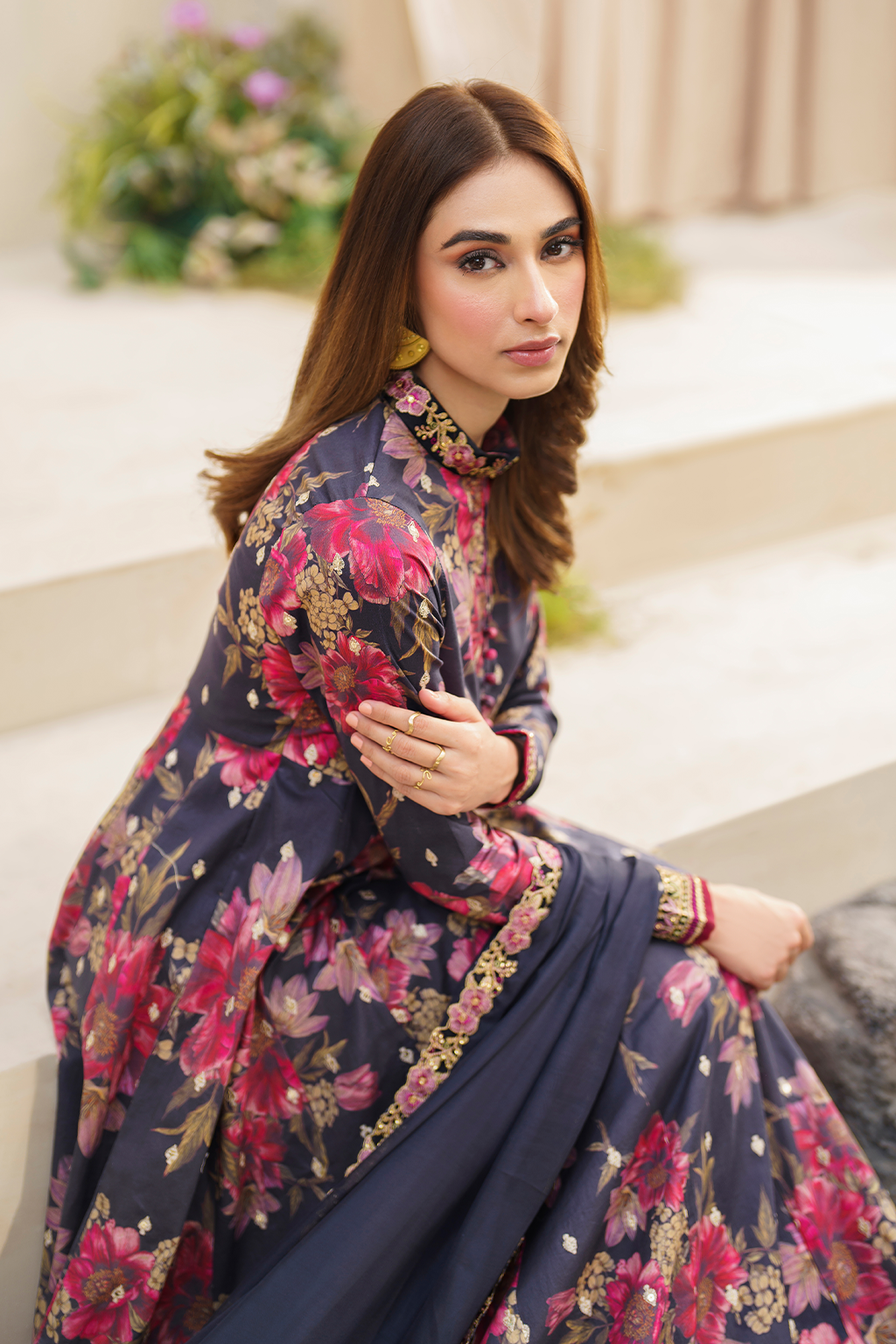 Iznik | Festive lawn 24 | SFL-12 - Designer Dress with Intricate embroidery and embellishments. Shop elegent wedding dress at Maria Faisal.