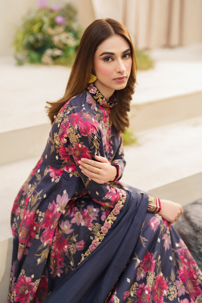 Iznik | Festive lawn 24 | SFL-12 - Designer Dress with Intricate embroidery and embellishments. Shop elegent wedding dress at Maria Faisal.