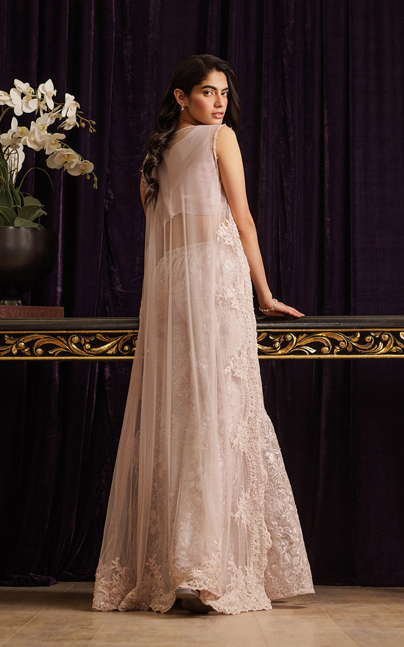 Threads and Motifs | Formal Dresses 25 | Net Embroidered Jacket with Embroidered Tube & Trouser - Ladies Clothes - Maria Faisal