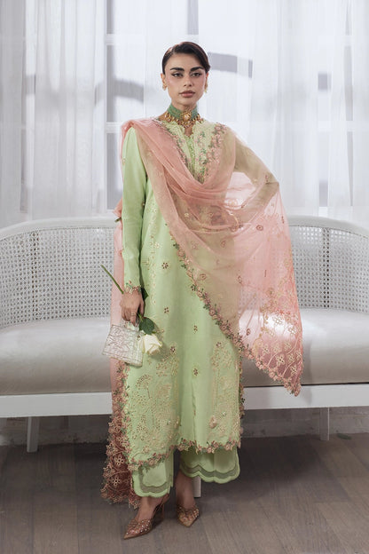Rangrasiya | Lumeire Silk |Alma - Luxury Dress - available at Maria Faisal in UK and USA.
