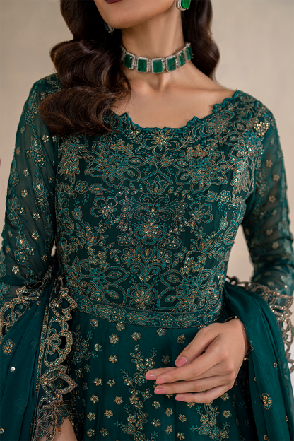 Iznik | Chinnon Chiffon | CC-47 Embroidered Chiffon - Ladies Clothes - Maria Faisal