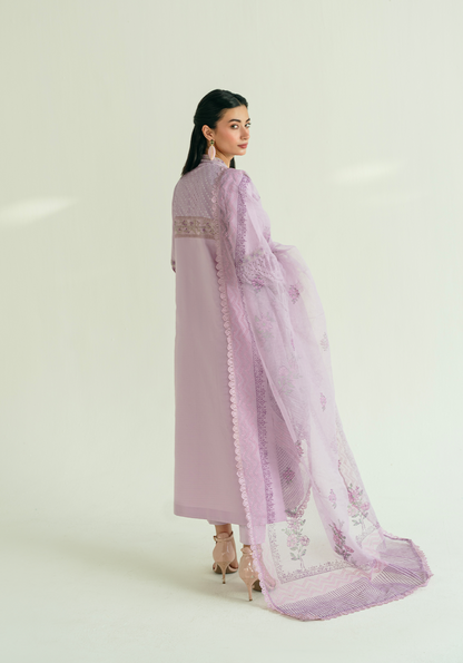 Zarqash | Whispers of Summer | LAVENDER VINES - Casual Dress - available at Maria Faisal in UK and USA.